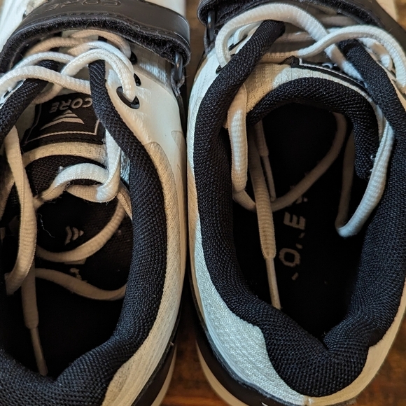 Core Weightlifting Squat Crossfit Powerlifting Deadlifting White/Black, Size 9 - Picture 8 of 9